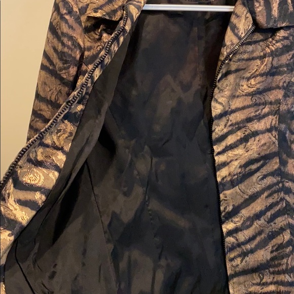 TALK OF THE WALK sz 10 Brown animal print jacket - Picture 5 of 6